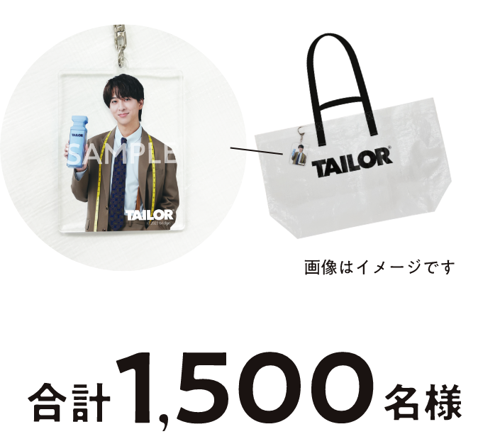 ビジュアルチャーム付きランドリーバッグイメージ画像